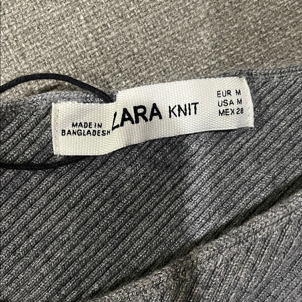 Zara One Shoulder Mini Ribbed Dress - Picture 5 of 10